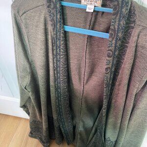 Oneworld Green Long Tunic Wrap Size 2X